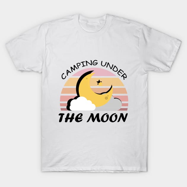 Camping Under the Moon T-Shirt by DMJPRINT